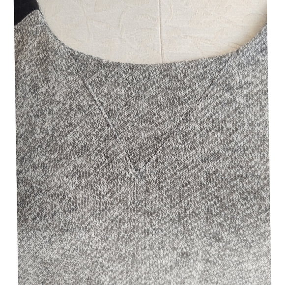 Very J Gray Shift Dress Sleeveless Faux Leather Shoulders Size Large - Picture 7 of 8